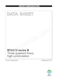 BTA212-800B Datasheet Cover