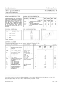 BTA212X-600B Datasheet Pagina 2