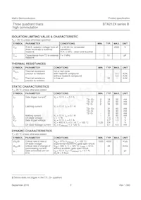 BTA212X-600B Datasheet Pagina 3