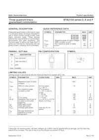 BTA212X-600D Datasheet Pagina 2
