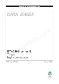BTA216B-600B Datasheet Cover