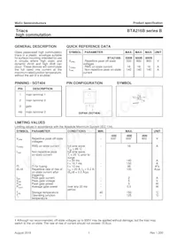 BTA216B-600B Datasheet Pagina 2