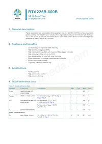 BTA225-600B Datasheet Cover