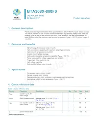BTA308X-800F0/L03Q Datasheet Cover