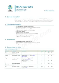 BTA310X-600E Datasheet Cover