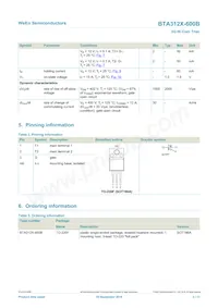 BTA312X-600B Datasheet Page 2