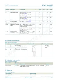 BTA316-800CTQ Datasheet Page 2