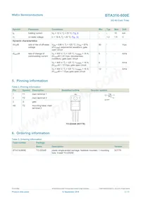 BTA316-800E Datasheet Page 2
