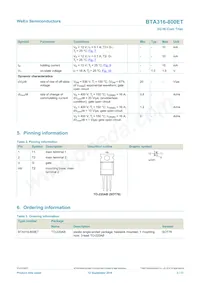 BTA316-800ET Datasheet Page 2