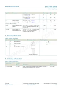 BTA316X-600B Datasheet Page 2