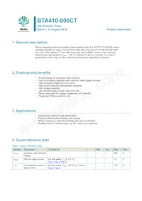 BTA410-800CT Datenblatt Cover