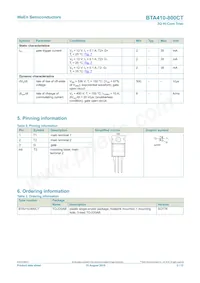 BTA410-800CT Datasheet Pagina 2