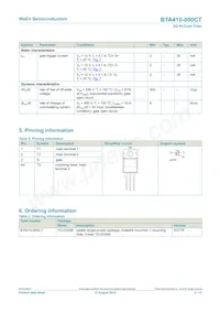 BTA410-800CT Datasheet Page 2