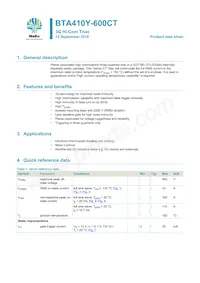 BTA410Y-600CT Datasheet Cover