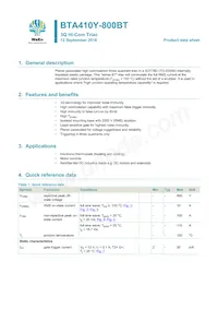 BTA410Y-800BT Datasheet Cover