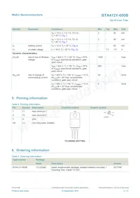 BTA412Y-600B Datasheet Page 2