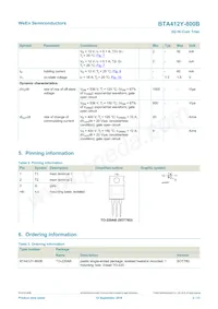 BTA412Y-800B Datasheet Page 2