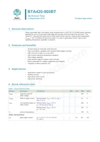BTA420-800BT Datasheet Cover