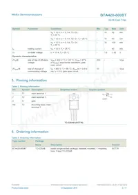 BTA420-800BT Datasheet Pagina 2