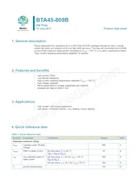 BTA45-800BQ Datasheet Cover