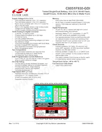 C8051F930-GDI Datasheet Cover