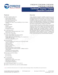 CY8C20180-SX2I Datasheet Cover