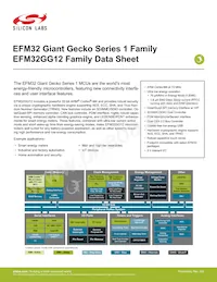 EFM32GG12B110F1024GQ64-A Datenblatt Cover