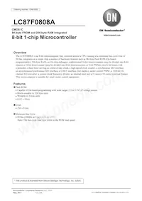 LC87F0808AUQFPTLM-H Datasheet Cover