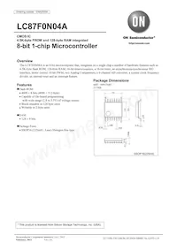 LC87F0N04AUJD-H Datasheet Cover