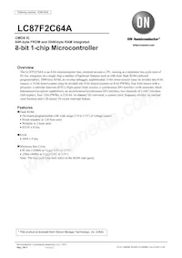 LC87F2C64AU-QFP-H Datasheet Cover