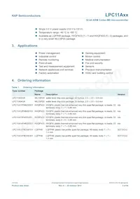 LPC11A11FHN33/001 Datasheet Pagina 3