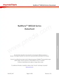 M0518SD2AE Datasheet Copertura