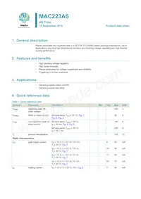 MAC223A6 Datasheet Cover