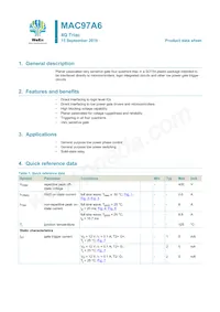 MAC97A6 Datasheet Cover
