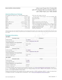 MAX32652GWE+ Datasheet Page 3
