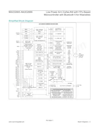 MAX32666GWP+ Datasheet Page 2