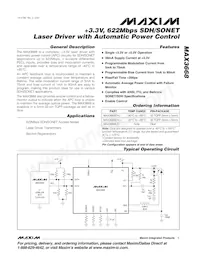 MAX3668EHJ Datasheet Cover