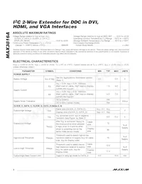 MAX3816ACUE+T Datasheet Page 2
