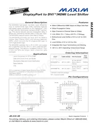 MAX9406ETM+T Datenblatt Cover