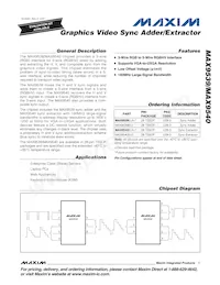 MAX9540EUI+T Datenblatt Cover