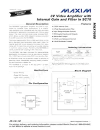 MAX9680AXT+ Datenblatt Cover