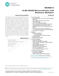 MAXQ615-F00+T數據表 封面