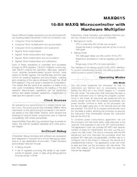 MAXQ615-F00+T Datasheet Page 13