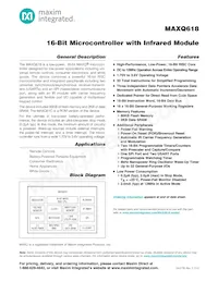 MAXQ618J-UEI+ Datasheet Cover