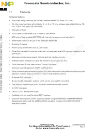 MC705X32VFUE Datasheet Pagina 22