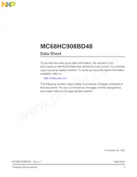 MC908BD48IBE Datasheet Page 3