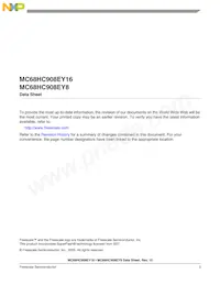 MC908EY16VFAR2 Datasheet Page 3