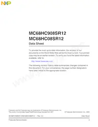 MC908SR12MFAE數據表 頁面 3