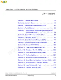MC908SR12MFAE Datasheet Page 5