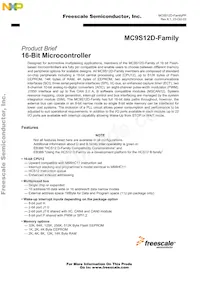 MC9S12DJ128MFUE Datasheet Cover